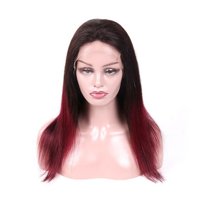 Trung Quốc Chính hãng trinh nữ tóc ren tóc giả, màu đen sang màu đỏ remy ren tóc giả tóc con người nhà cung cấp