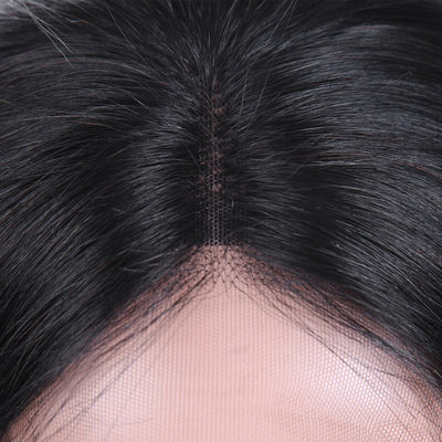 Tinh khiết Trinh Tóc Lace Wigs / Lace Front Wigs Đối Với Đen Phụ Nữ Silk Straight nhà cung cấp